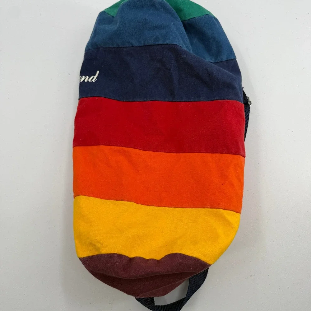 Marco Island Small Duffle Bag Unisex Multicolor Rainbow Shoulder Strap Canvas